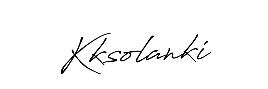 Design your own signature with our free online signature maker. With this signature software, you can create a handwritten (Antro_Vectra_Bolder) signature for name Kksolanki. Kksolanki signature style 7 images and pictures png
