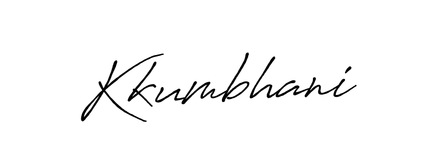 Make a beautiful signature design for name Kkumbhani. With this signature (Antro_Vectra_Bolder) style, you can create a handwritten signature for free. Kkumbhani signature style 7 images and pictures png