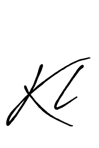 How to make Kl signature? Antro_Vectra_Bolder is a professional autograph style. Create handwritten signature for Kl name. Kl signature style 7 images and pictures png