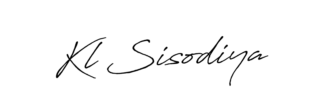 Make a beautiful signature design for name Kl Sisodiya. With this signature (Antro_Vectra_Bolder) style, you can create a handwritten signature for free. Kl Sisodiya signature style 7 images and pictures png