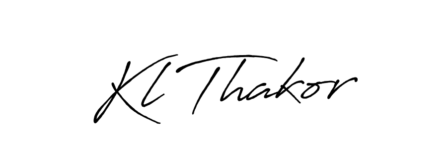 Use a signature maker to create a handwritten signature online. With this signature software, you can design (Antro_Vectra_Bolder) your own signature for name Kl Thakor. Kl Thakor signature style 7 images and pictures png
