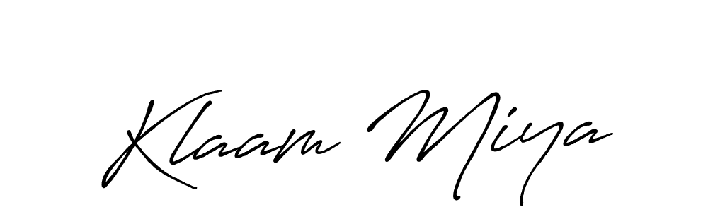 Klaam Miya stylish signature style. Best Handwritten Sign (Antro_Vectra_Bolder) for my name. Handwritten Signature Collection Ideas for my name Klaam Miya. Klaam Miya signature style 7 images and pictures png