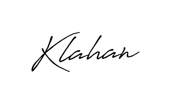 You should practise on your own different ways (Antro_Vectra_Bolder) to write your name (Klahan) in signature. don't let someone else do it for you. Klahan signature style 7 images and pictures png