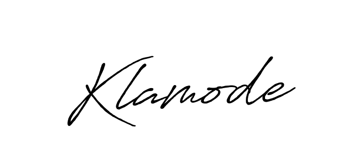 Design your own signature with our free online signature maker. With this signature software, you can create a handwritten (Antro_Vectra_Bolder) signature for name Klamode. Klamode signature style 7 images and pictures png