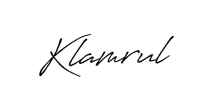 Antro_Vectra_Bolder is a professional signature style that is perfect for those who want to add a touch of class to their signature. It is also a great choice for those who want to make their signature more unique. Get Klamrul name to fancy signature for free. Klamrul signature style 7 images and pictures png