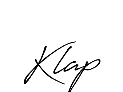 How to make Klap signature? Antro_Vectra_Bolder is a professional autograph style. Create handwritten signature for Klap name. Klap signature style 7 images and pictures png