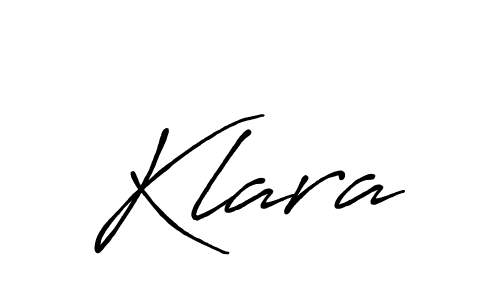 How to make Klara name signature. Use Antro_Vectra_Bolder style for creating short signs online. This is the latest handwritten sign. Klara signature style 7 images and pictures png
