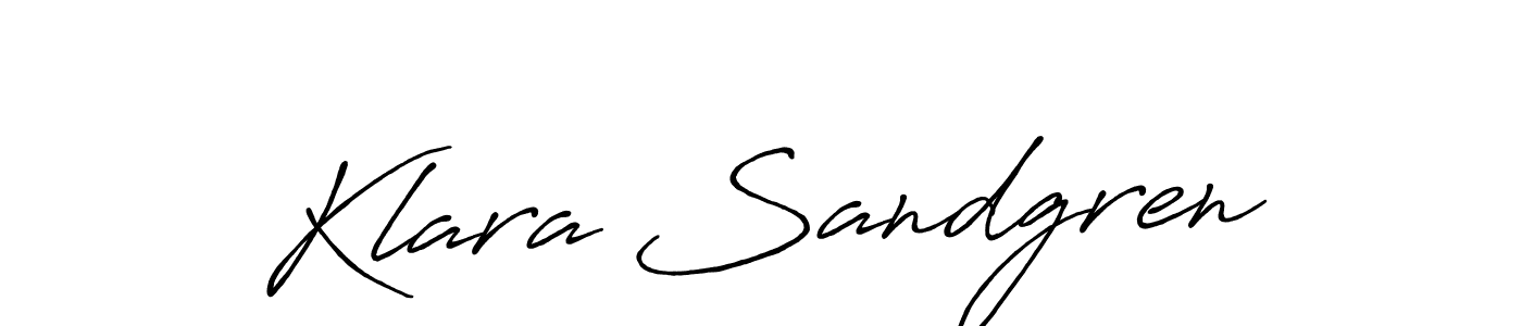 Antro_Vectra_Bolder is a professional signature style that is perfect for those who want to add a touch of class to their signature. It is also a great choice for those who want to make their signature more unique. Get Klara Sandgren name to fancy signature for free. Klara Sandgren signature style 7 images and pictures png