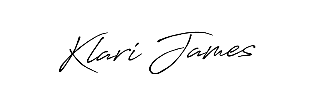 Also You can easily find your signature by using the search form. We will create Klari James name handwritten signature images for you free of cost using Antro_Vectra_Bolder sign style. Klari James signature style 7 images and pictures png