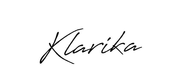 Design your own signature with our free online signature maker. With this signature software, you can create a handwritten (Antro_Vectra_Bolder) signature for name Klarika. Klarika signature style 7 images and pictures png
