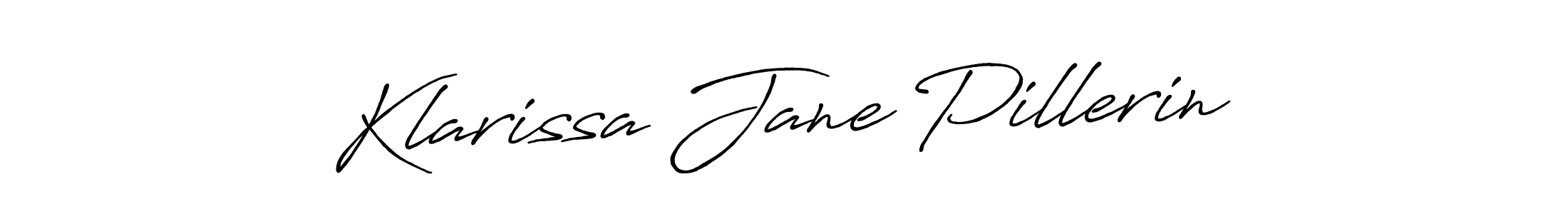 Antro_Vectra_Bolder is a professional signature style that is perfect for those who want to add a touch of class to their signature. It is also a great choice for those who want to make their signature more unique. Get Klarissa Jane Pillerin name to fancy signature for free. Klarissa Jane Pillerin signature style 7 images and pictures png