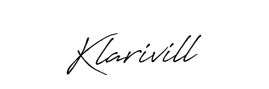 Make a beautiful signature design for name Klarivill. With this signature (Antro_Vectra_Bolder) style, you can create a handwritten signature for free. Klarivill signature style 7 images and pictures png