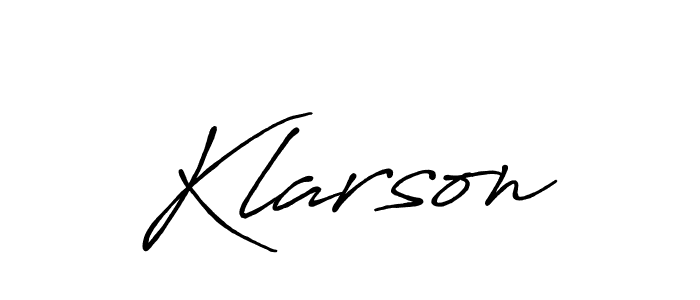 It looks lik you need a new signature style for name Klarson. Design unique handwritten (Antro_Vectra_Bolder) signature with our free signature maker in just a few clicks. Klarson signature style 7 images and pictures png