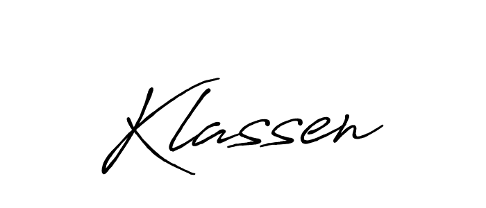 The best way (Antro_Vectra_Bolder) to make a short signature is to pick only two or three words in your name. The name Klassen include a total of six letters. For converting this name. Klassen signature style 7 images and pictures png