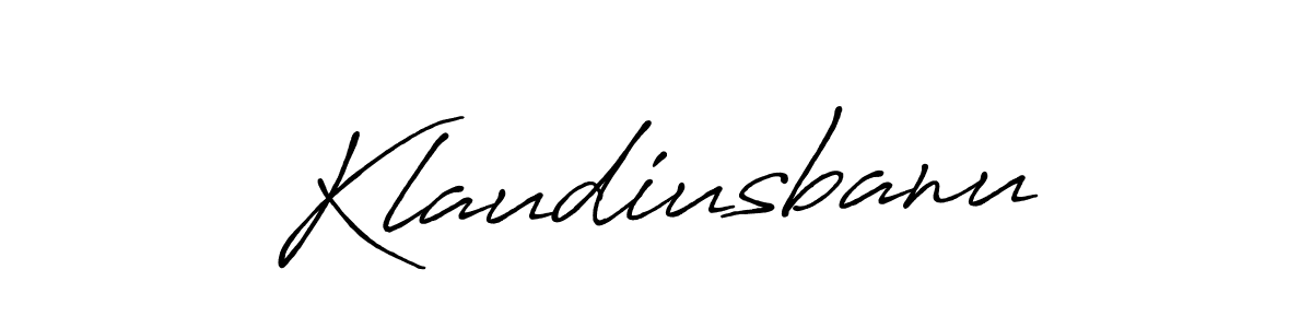 Create a beautiful signature design for name Klaudiusbanu. With this signature (Antro_Vectra_Bolder) fonts, you can make a handwritten signature for free. Klaudiusbanu signature style 7 images and pictures png