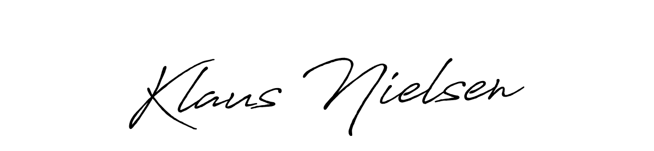 Klaus Nielsen stylish signature style. Best Handwritten Sign (Antro_Vectra_Bolder) for my name. Handwritten Signature Collection Ideas for my name Klaus Nielsen. Klaus Nielsen signature style 7 images and pictures png