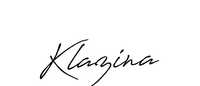 How to make Klazina signature? Antro_Vectra_Bolder is a professional autograph style. Create handwritten signature for Klazina name. Klazina signature style 7 images and pictures png