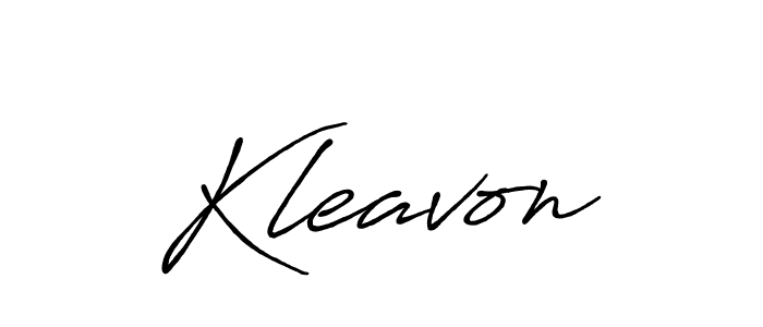 Use a signature maker to create a handwritten signature online. With this signature software, you can design (Antro_Vectra_Bolder) your own signature for name Kleavon. Kleavon signature style 7 images and pictures png