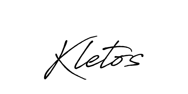 How to make Kletos name signature. Use Antro_Vectra_Bolder style for creating short signs online. This is the latest handwritten sign. Kletos signature style 7 images and pictures png