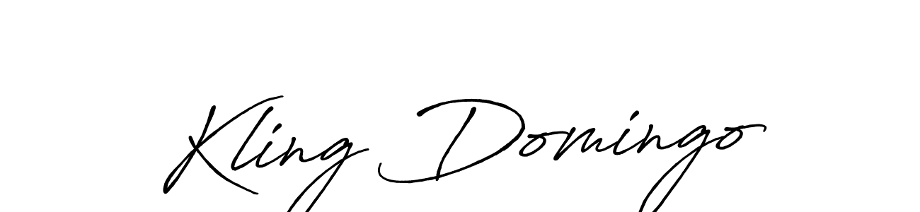 How to make Kling Domingo name signature. Use Antro_Vectra_Bolder style for creating short signs online. This is the latest handwritten sign. Kling Domingo signature style 7 images and pictures png