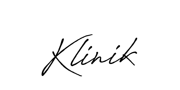 Use a signature maker to create a handwritten signature online. With this signature software, you can design (Antro_Vectra_Bolder) your own signature for name Klinik. Klinik signature style 7 images and pictures png