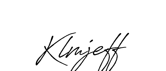 Use a signature maker to create a handwritten signature online. With this signature software, you can design (Antro_Vectra_Bolder) your own signature for name Klmjeff. Klmjeff signature style 7 images and pictures png