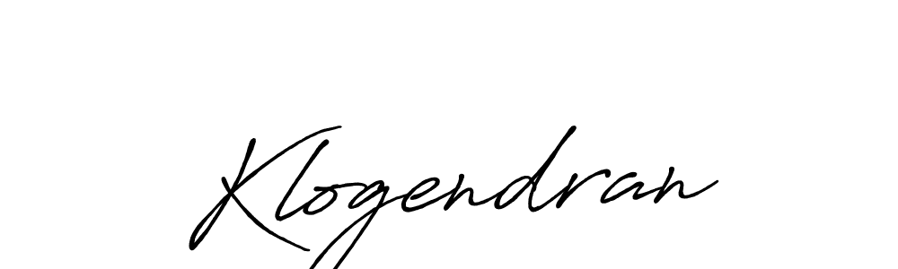 How to make Klogendran signature? Antro_Vectra_Bolder is a professional autograph style. Create handwritten signature for Klogendran name. Klogendran signature style 7 images and pictures png