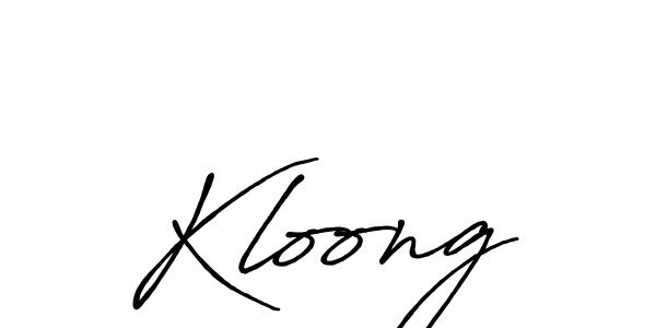 Create a beautiful signature design for name Kloong. With this signature (Antro_Vectra_Bolder) fonts, you can make a handwritten signature for free. Kloong signature style 7 images and pictures png