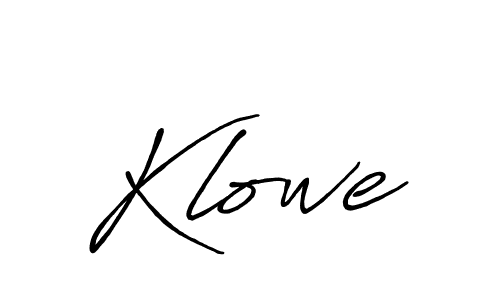 Design your own signature with our free online signature maker. With this signature software, you can create a handwritten (Antro_Vectra_Bolder) signature for name Klowe. Klowe signature style 7 images and pictures png