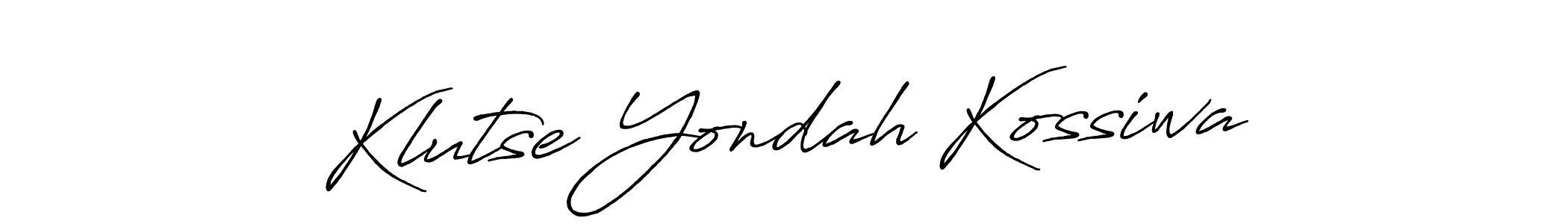 It looks lik you need a new signature style for name Klutse Yondah Kossiwa. Design unique handwritten (Antro_Vectra_Bolder) signature with our free signature maker in just a few clicks. Klutse Yondah Kossiwa signature style 7 images and pictures png