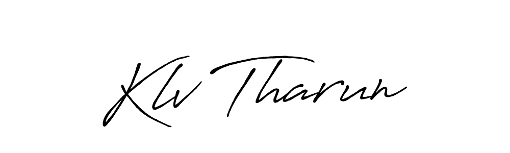 The best way (Antro_Vectra_Bolder) to make a short signature is to pick only two or three words in your name. The name Klv Tharun include a total of six letters. For converting this name. Klv Tharun signature style 7 images and pictures png