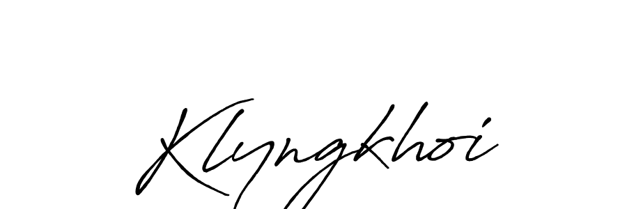 Antro_Vectra_Bolder is a professional signature style that is perfect for those who want to add a touch of class to their signature. It is also a great choice for those who want to make their signature more unique. Get Klyngkhoi name to fancy signature for free. Klyngkhoi signature style 7 images and pictures png