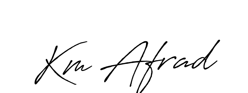Design your own signature with our free online signature maker. With this signature software, you can create a handwritten (Antro_Vectra_Bolder) signature for name Km Afrad. Km Afrad signature style 7 images and pictures png