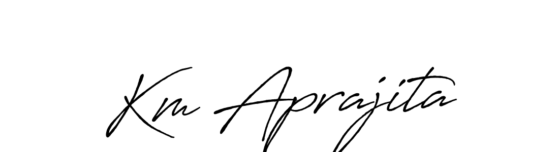 Once you've used our free online signature maker to create your best signature Antro_Vectra_Bolder style, it's time to enjoy all of the benefits that Km Aprajita name signing documents. Km Aprajita signature style 7 images and pictures png