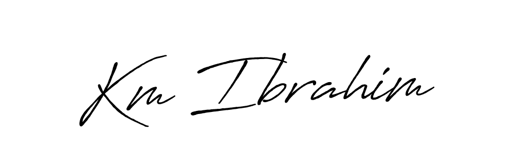 Km Ibrahim stylish signature style. Best Handwritten Sign (Antro_Vectra_Bolder) for my name. Handwritten Signature Collection Ideas for my name Km Ibrahim. Km Ibrahim signature style 7 images and pictures png