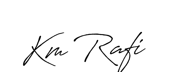 Also You can easily find your signature by using the search form. We will create Km Rafi name handwritten signature images for you free of cost using Antro_Vectra_Bolder sign style. Km Rafi signature style 7 images and pictures png