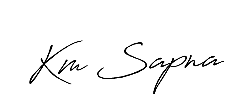 Antro_Vectra_Bolder is a professional signature style that is perfect for those who want to add a touch of class to their signature. It is also a great choice for those who want to make their signature more unique. Get Km Sapna name to fancy signature for free. Km Sapna signature style 7 images and pictures png