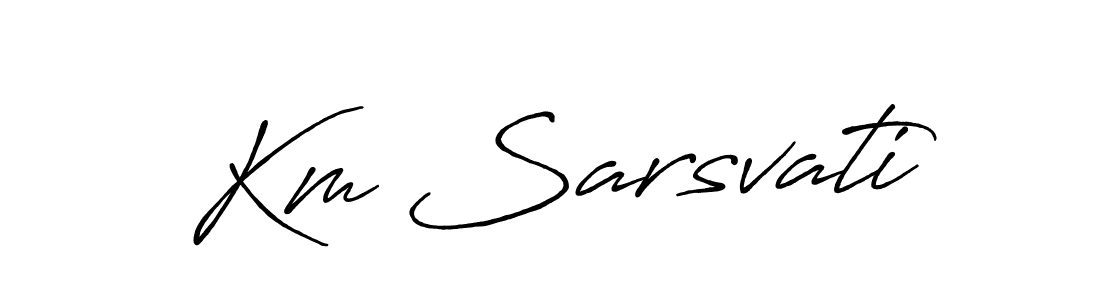 You should practise on your own different ways (Antro_Vectra_Bolder) to write your name (Km Sarsvati) in signature. don't let someone else do it for you. Km Sarsvati signature style 7 images and pictures png