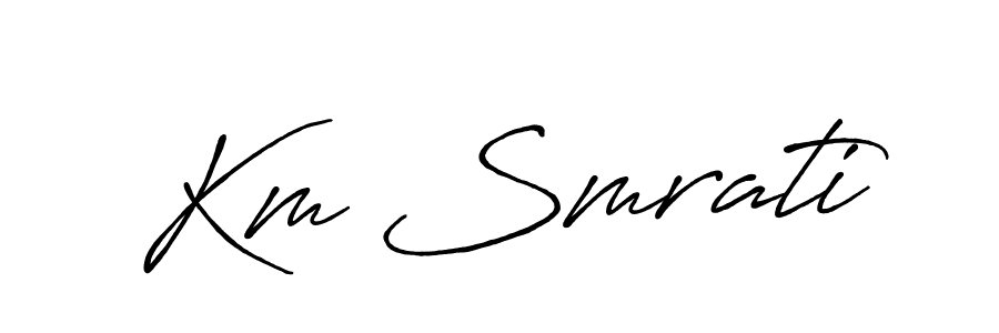 See photos of Km Smrati official signature by Spectra . Check more albums & portfolios. Read reviews & check more about Antro_Vectra_Bolder font. Km Smrati signature style 7 images and pictures png