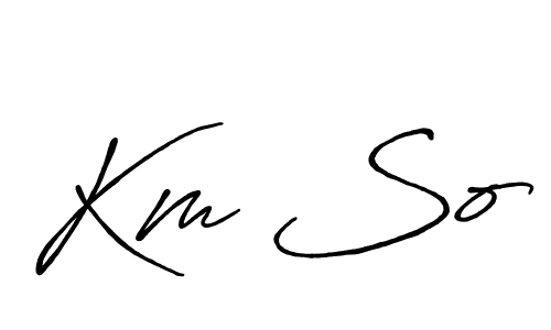 Best and Professional Signature Style for Km So. Antro_Vectra_Bolder Best Signature Style Collection. Km So signature style 7 images and pictures png