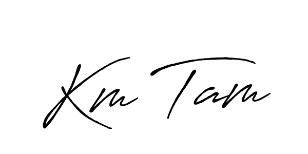 Antro_Vectra_Bolder is a professional signature style that is perfect for those who want to add a touch of class to their signature. It is also a great choice for those who want to make their signature more unique. Get Km Tam name to fancy signature for free. Km Tam signature style 7 images and pictures png