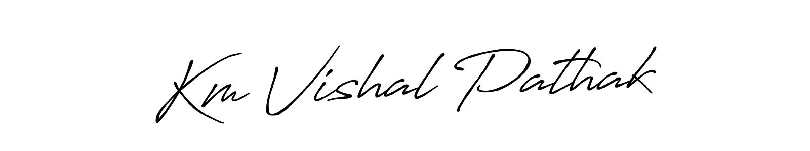 Make a beautiful signature design for name Km Vishal Pathak. Use this online signature maker to create a handwritten signature for free. Km Vishal Pathak signature style 7 images and pictures png