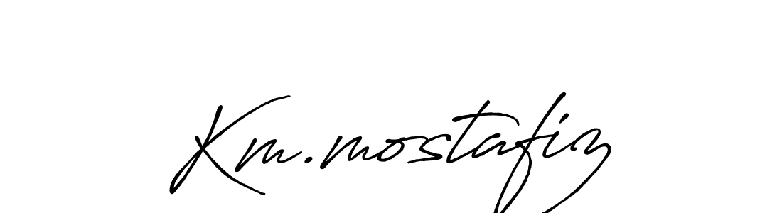 Use a signature maker to create a handwritten signature online. With this signature software, you can design (Antro_Vectra_Bolder) your own signature for name Km.mostafiz. Km.mostafiz signature style 7 images and pictures png