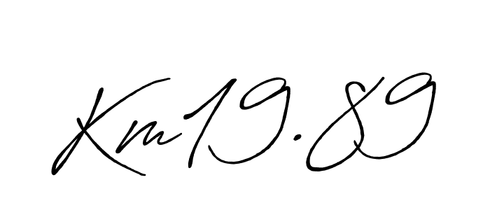 How to make Km19.89 name signature. Use Antro_Vectra_Bolder style for creating short signs online. This is the latest handwritten sign. Km19.89 signature style 7 images and pictures png