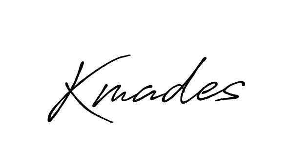 Make a beautiful signature design for name Kmades. With this signature (Antro_Vectra_Bolder) style, you can create a handwritten signature for free. Kmades signature style 7 images and pictures png