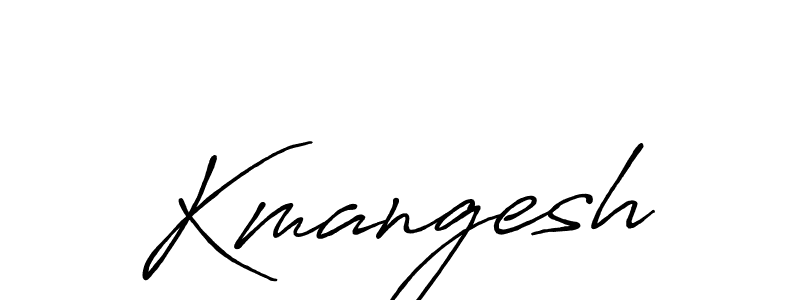 Make a beautiful signature design for name Kmangesh. With this signature (Antro_Vectra_Bolder) style, you can create a handwritten signature for free. Kmangesh signature style 7 images and pictures png