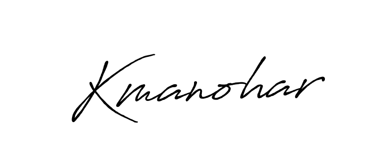 How to make Kmanohar signature? Antro_Vectra_Bolder is a professional autograph style. Create handwritten signature for Kmanohar name. Kmanohar signature style 7 images and pictures png