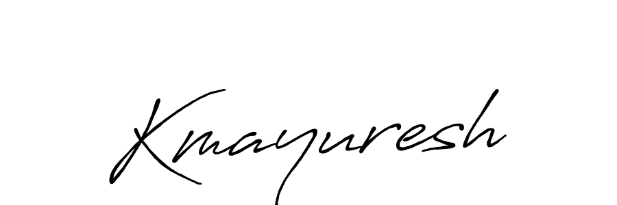 How to make Kmayuresh name signature. Use Antro_Vectra_Bolder style for creating short signs online. This is the latest handwritten sign. Kmayuresh signature style 7 images and pictures png