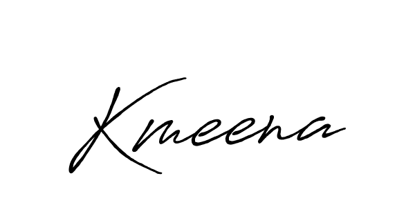 How to make Kmeena name signature. Use Antro_Vectra_Bolder style for creating short signs online. This is the latest handwritten sign. Kmeena signature style 7 images and pictures png