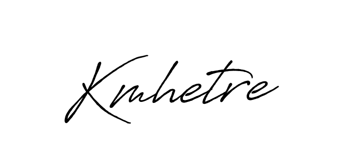 Create a beautiful signature design for name Kmhetre. With this signature (Antro_Vectra_Bolder) fonts, you can make a handwritten signature for free. Kmhetre signature style 7 images and pictures png